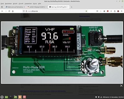 Multi-Mode SDR Leiterplatte mit Display