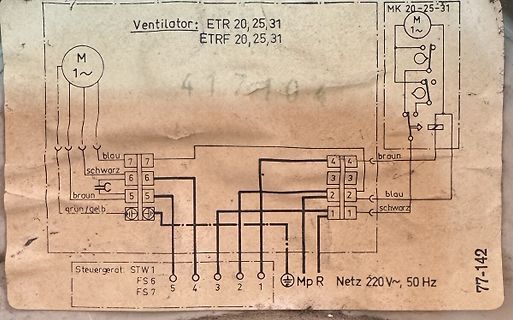 Schaltplan eines Ventilators