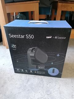 Verpackung eines Seestar S50 Teleskops