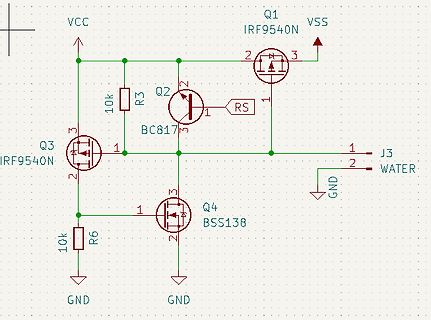 Schaltplan mit MOSFETs und Bipolar-Transistor