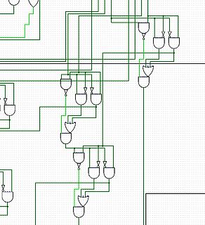 Ausschnitt eines digitalen Logikschaltplans