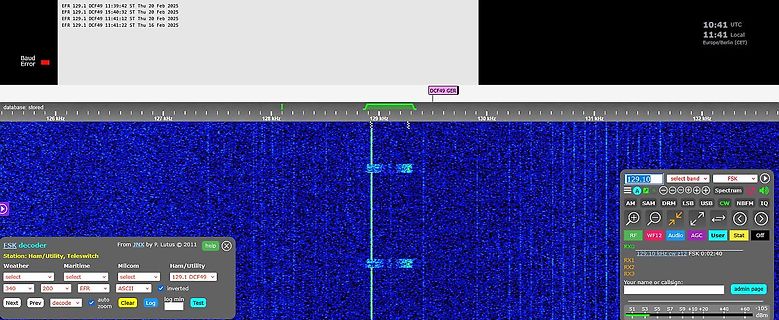 Spektrum eines FSK-Decoders für DCF49 Signale