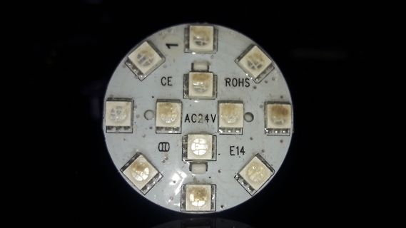 LED-Platine einer E14-Leuchtmittel-Einheit