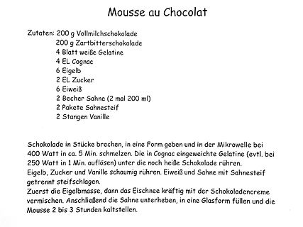 Rezept für Mousse au Chocolat