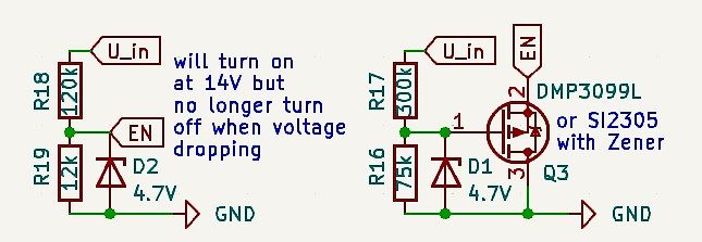 Schaltplan einer MOSFET-Schaltung mit Zener-Dioden