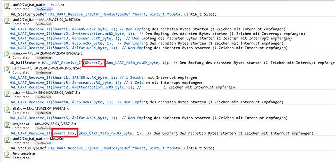 Screenshot einer IDE mit C-Quellcode