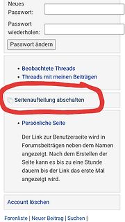 Screenshot eines Foren-Benutzerprofils