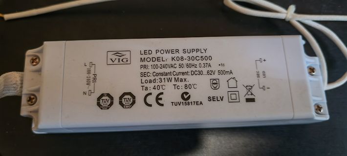 LED Netzteil Typ K08-30C500