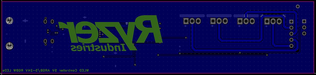 PCB-Layout einer RGB LED Controller Platine