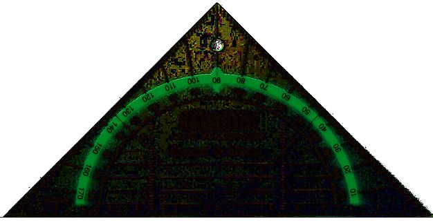 Geometrisches Dreieck mit Gradzahlen