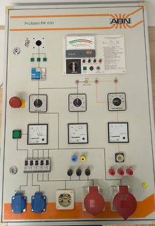 Prüftafel ABN PK 830 mit Messgeräten und Anschlüssen