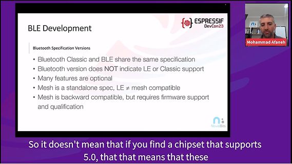 Präsentationsfolie zu BLE Development
