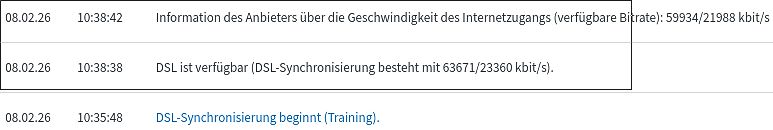 DSL-Synchronisationsprotokoll