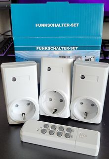 Funkschalter-Set mit Funksteckdosen und Fernbedienung