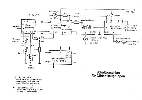 Schaltplan für Görler-Baugruppen