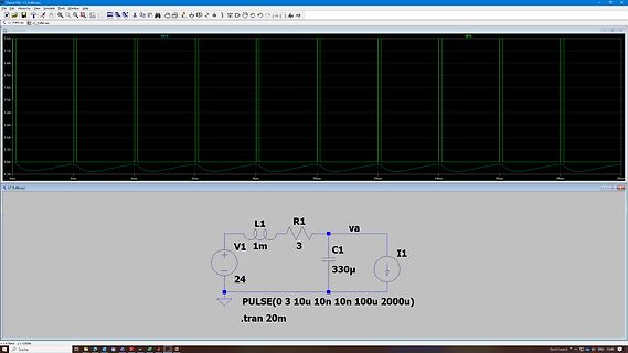 LTspice Simulation Schaltplan und Wellenform