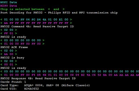 Terminal-Ausgabe PN532 RFID NFC Kommunikation