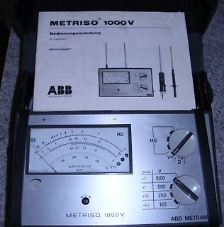 ABB Metriso 1000 V Isolationsmessgerät mit Bedienungsanleitung