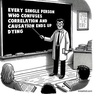 Comic über Korrelation und Kausalität