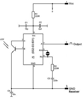 Schaltplan eines integrierten Schaltkreises mit Transistor