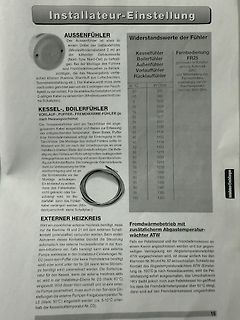 Anleitung für Installateur-Einstellungen eines Fühlers