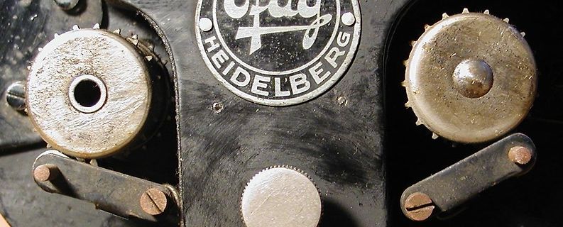 Detail einer Heidelberg Druckmaschine