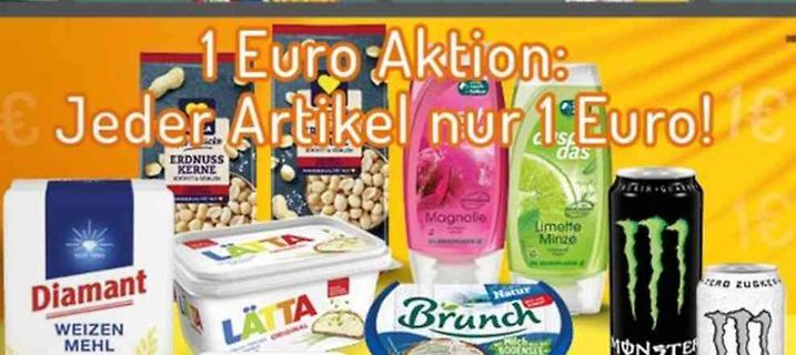 Werbebanner für Lebensmittel-Aktion