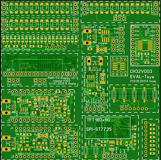 PCB-Layout einer EVAL-Toys CH32V003 Platine