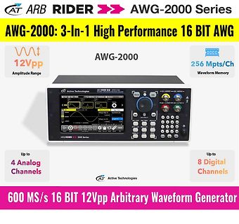 Produktwerbung für ARB RIDER AWG-2000 Arbitrary Waveform Generator