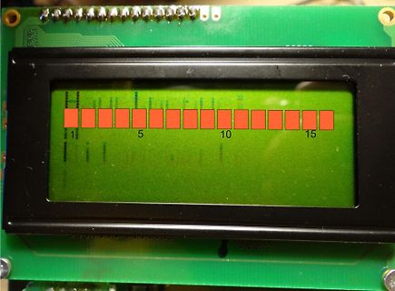LCD-Display auf Leiterplatte