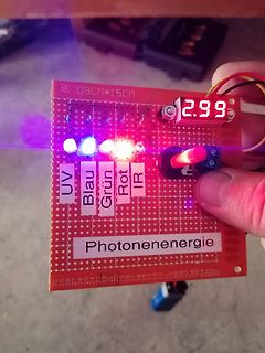 Leiterplatte mit LED-Anzeige und Lichtsensoren