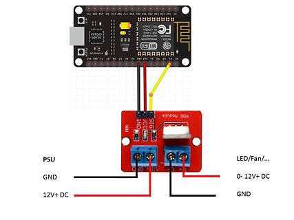 Verdrahtung ESP8266 mit MOSFET-Modul