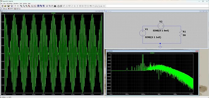 LTspice Simulation Zeitbereich und Frequenzbereich