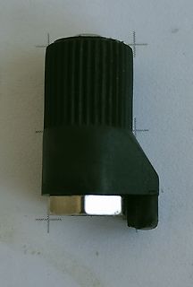 Schwarzer Drehregler mit Metallachse