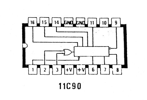Pinbelegung und internes Schaltschema eines ICs