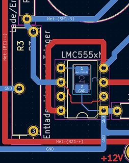 Ausschnitt eines PCB-Layouts mit Bauteilbeschriftungen