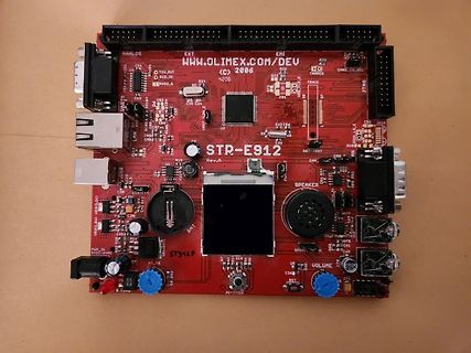 Rote STM32-Entwicklungsplatine STR-E912