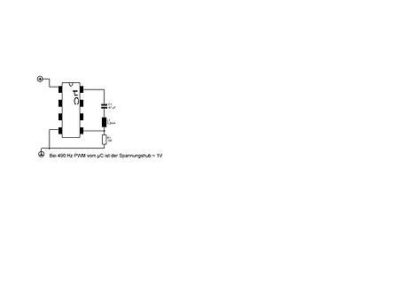 Schaltplan eines LC-Filters mit Mikrocontroller-Anschluss