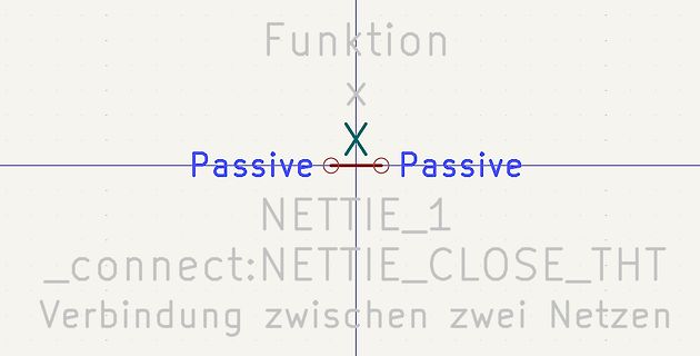 Ausschnitt eines Schaltplans mit passiven Bauteilen