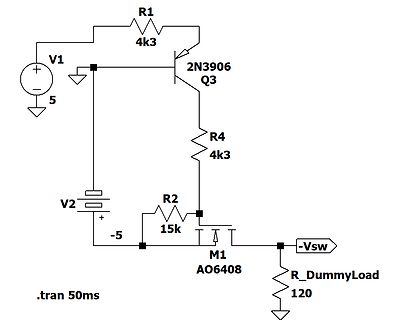 Schaltplan mit Transistor und MOSFET