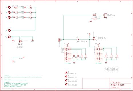 Schaltplan eines EVSE Testers