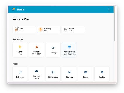 Smart Home Benutzeroberfläche Dashboard