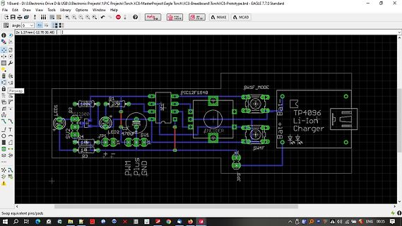 PCB-Layout einer Elektronikschaltung in CAD-Software