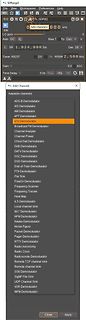 Software-Menü zur Auswahl von Demodulatoren