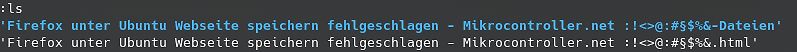 Textzeilen eines Terminal-Outputs