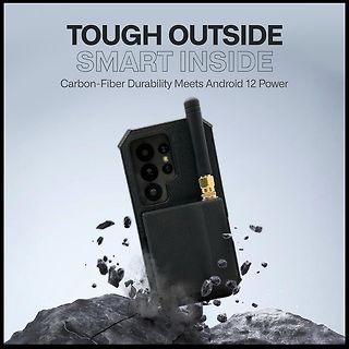Werbebild für ein robustes Smartphone mit Antenne