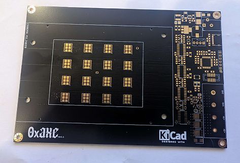 Geätzte Leiterplatte mit Goldbeschichtung
