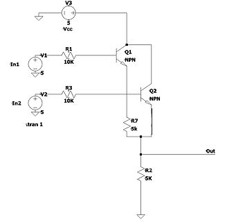 Schaltplan einer Darlington-Transistor-Schaltung