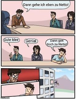 Comic-Meme über Netto-Supermarkt