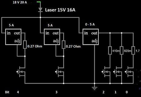 Schaltplan einer Stromregelung für einen Laser